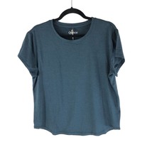 Quince Womens Flowknit Breeze Tee Shirt Top Moisture Wicking Heather Gre... - $14.49