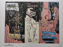 Jean-Michel Basquiat Signed Lithograph Left Paw with Ceritficate - £54.27 GBP