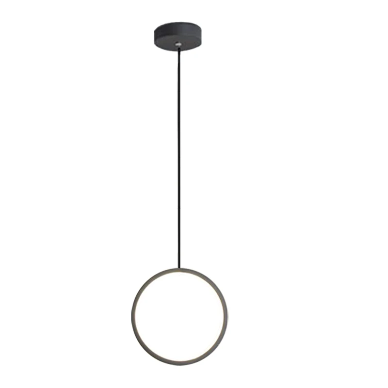 Simple LED Long wire Suspension Hanging Light Living Room  Black White Round Pe - £183.37 GBP