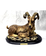 Vintage FINEART COLLECTION Bighorn Ram &amp; Kid Figurine - 13&quot; x 8.5&quot; x 10&quot;... - $34.78