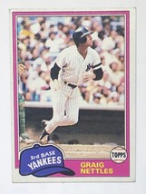 Graig Nettles 1981 Topps #365 New York Yankees MLB Baseball Card - $0.99