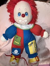 Vintage Amtoy American Greetings Learn To Dress Teaching Stuffed Clown 1983 16” - £13.03 GBP