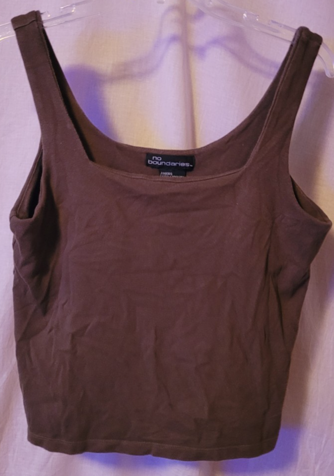 Junior&#39;s No Boundaries Tank Top Size XL Green Lined Breast Summer Casual... - $11.99