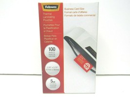 Fellowes Thermal Laminating Pouches Protect Business Card 5 Mil Thick 100 Ct NEW - $17.81