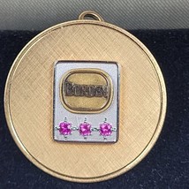 Borden Dairy Milk Service Award 12K GF Gold and Pink Diamond Pin w/ Box Rare - $89.79