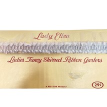 Vintage Ladies Blue Ribbon Garter Shirred Ribbon Lady Ellen Red Star Bri... - £19.46 GBP
