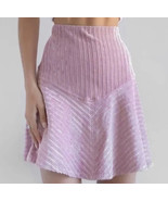 Free People Camden Velvet Ribbed Pink Mini Skirt Size XS barbiecore elastic - $765.39 MXN
