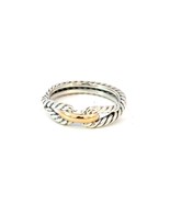 David Yurman Ladies Ring Size 7, 18k Gold &amp; Sterling Silver Estate DY625 - €380,54 EUR