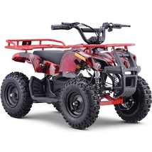 MotoTec Sonora ATV 36V 500W Kids Electric ATV Red Flame Design - $779.00