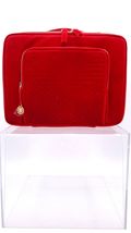 Estee Lauder Star Train Case Bag 2023 Limited Edition Red Velvet with Ha... - $296.66 MXN Estee Lauder Star Train Case Bag 2023 Limited Edition Red Velvet with Ha... - $296.66 MXN