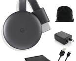 Google Chromecast - Streaming Device with HDMI Cable - Stream Shows, Mus... - $80.99