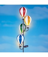 Hot Air Balloon Solar Powered Garden Stake Rainbow Outdoor Patio Garden ... - £20.72 GBP