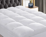 Queen Mattress Topper, Extra Thick Cooling Pad Cover Pillow Top 21&quot; Deep... - £80.03 GBP