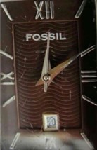 Fossil F2 Roman Date SS Brown Link WR 50m Quartz New Battery Runs Woman Watch - £23.25 GBP