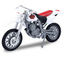 Honda XR400R White/ Red Motorcycle Model, Motormax Scale 1:18 - £31.83 GBP