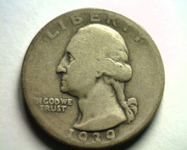 1939-D Washington Quarter Good G Nice Original Coin Bobs Coins Fast 99c Shipment - £8.34 GBP
