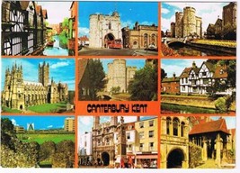 United Kingdom UK Postcard Canterbury Kent Weavers Christchurch Westgate - £3.89 GBP