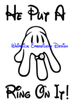 Mickey He Put A Ring On It Cut Design Svg, Silhouette Instant Download - £3.19 GBP