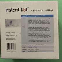 INSTANT POT Instapot Yogurt Pudding Custard Cups &amp; Sterilization Rack Accessory - £17.31 GBP