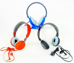 Wired Headphones w/Microphone, Mute Button, Flat Wire, Choice of Color, #UQ3153 - £10.31 GBP