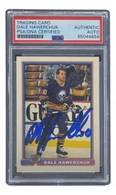 Dale Hawerchuk Signed 1991 Topps #31 Buffalo Sabres Hockey Card PSA/DNA - £69.77 GBP