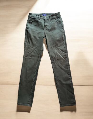 NYDJ Alina Size 4 Womens Skinny Fit Stretch Legging Pants Olive Green - EUC - $22.76