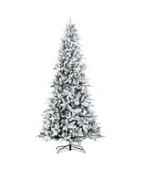 HOMCOM 9ft Snow Flocked Pine Artificial Christmas Tree Auto Open - $410.99