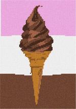 Pepita Needlepoint Canvas: Chocolate Ice Cream Cone, 7&quot; x 10&quot; - $50.00+