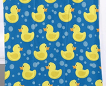 NEW Rubber Ducky Yellow Duck Plush Throw Blanket blue 40 x 50 inches mic... - $11.95