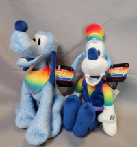Disney  Goofy &amp; Pluto Plush Doll Rainbow Collection  9” Pride Soft Toy S... - $24.70
