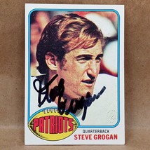 1976 Topps #376 Steve Grogan SIGNED Autograph Rookie New England Patriots Card - £11.95 GBP