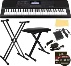 Casio CT-X700 Portable Keyboard Bundle with Stand, Bench, Sustain Pedal,... - £311.74 GBP