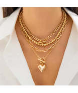 Set of 4 necklaces with various types of chains. / Set de 4 collares var... - $280.82 MXN