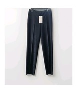 NWT ST. JOHN Caviar Shelley Pants Sz 8 Black 98% Wool Stretch - $129.99