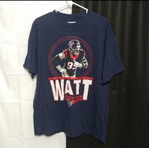 Watt Houston Texans NFL XL Shirt Defensive End Players Team Apparel Blue - £12.30 GBP