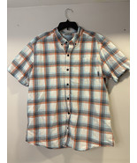 Columbia Shirt Mens XL Vertex Button Up Pockets Short Sleeve Plaid - $23.25 CAD