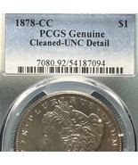 1878 CC MORGAN SILVER DOLLAR PCGS GENUINE UNCIRCULATED DETAIL CLEANED. L... - $6,053.01 MXN