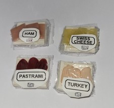 Dollhouse Deli Meat Set #2 Ham Swiss Cheese  Pastrami Cold Cuts  - £6.25 GBP