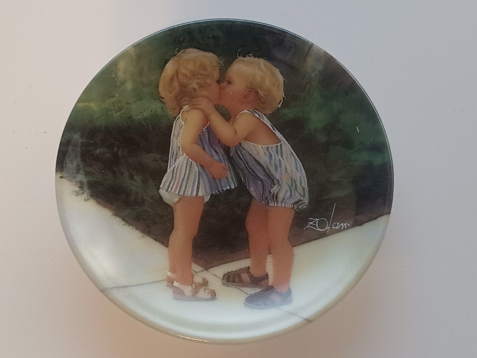 Peppermint Kiss - Collector Plate with Box -Valentine&#39;s Day 1993 -Donald... - $2.97