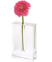 Modern Clear 8 Block Optical Crystal Vase - £83.06 GBP
