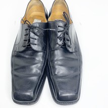 Mezlan Mens Dress Shoe Classic Apron Toe Oxford Calfskin Leather Black 1... - £54.35 GBP