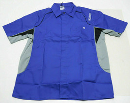 SPARCO Crew SHIRT Pit Tech button down PIT CREW RACE TEAM Gear Blue Pro NEW - $24.99