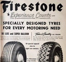 1954 Firestone Vehicle Tires Import Advertisement Autocar Automobilia DWPP9 - $35.07 CAD