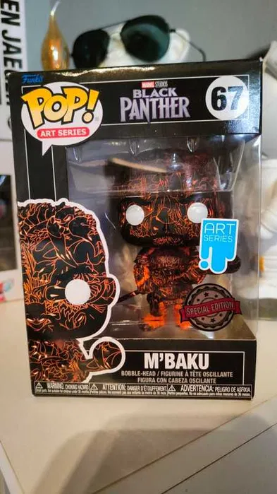 M&#39;Baku 67 Art Series Black Panther Marvel Funko POP! figure Figurine Vinyl - £19.68 GBP