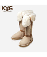 KOS Crusado Women&#39;s Australian Twin-Face Sheepskin Winter Tall Boots - $2,451.78 MXN