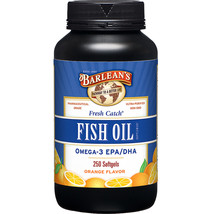 Barlean&#39;s Fresh Catch Fish Oil Softgels, Orange Flavor, 250 Softgels - £28.23 GBP