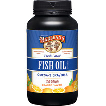 Barlean&#39;s Fresh Catch Fish Oil Softgels, Orange Flavor, 250 Softgels - £27.00 GBP