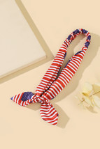 Fiery Red American Flag Bowknot Elastic Headband - $67.67 MXN