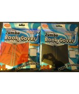 Premium Edition Jumbo Book Covers Lot of 2 XXL Oversized Stretch Fit Bla... - £5.47 GBP