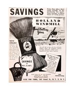 1957 Peter Pan Yarns Holland Windmill Advertisement Crafts Sewing Supply... - $27.56 CAD